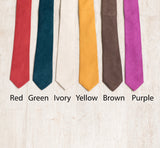 Suede Skinny Ties 10 Colors