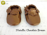 Baby Leather Moccasins Solid Colors