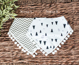 Pom Pom Trim Bandana Bibs - 20 Styles!