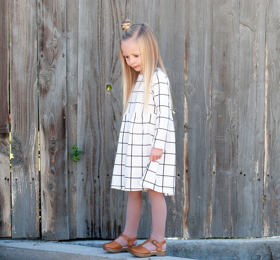 Girls White Grid Dress 18 M to 5T – The Peach Tree Deals