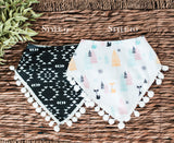 Pom Pom Trim Bandana Bibs - 20 Styles!