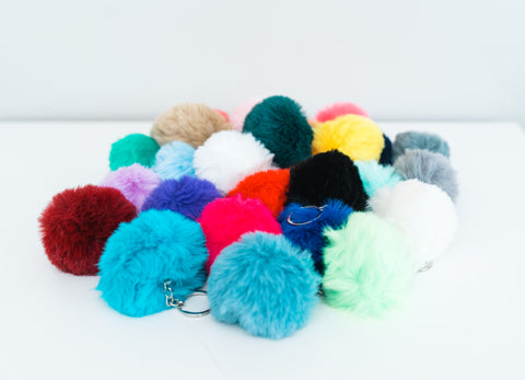 Pom Pom Key Chains 28 Colors!