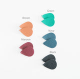 Solid Color Leather Teardrop Earrings - 10 Colors!