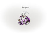 Floral Leather Earrings - 5 Colors!