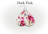 Floral Leather Earrings - 5 Colors!