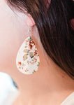 Floral Leather Earrings - 5 Colors!