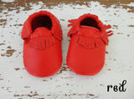 Baby Leather Moccasins Solid Colors 2