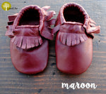 Baby Leather Moccasins Solid Colors 2