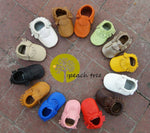 Baby Leather Moccasins Solid Colors 2