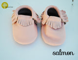 Baby Leather Moccasins Solid Colors 2