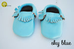 Baby Leather Moccasins Solid Colors 2