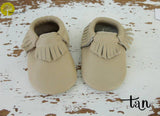 Baby Leather Moccasins Solid Colors 2