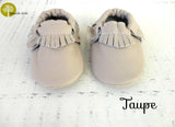 Baby Leather Moccasins Solid Colors 2